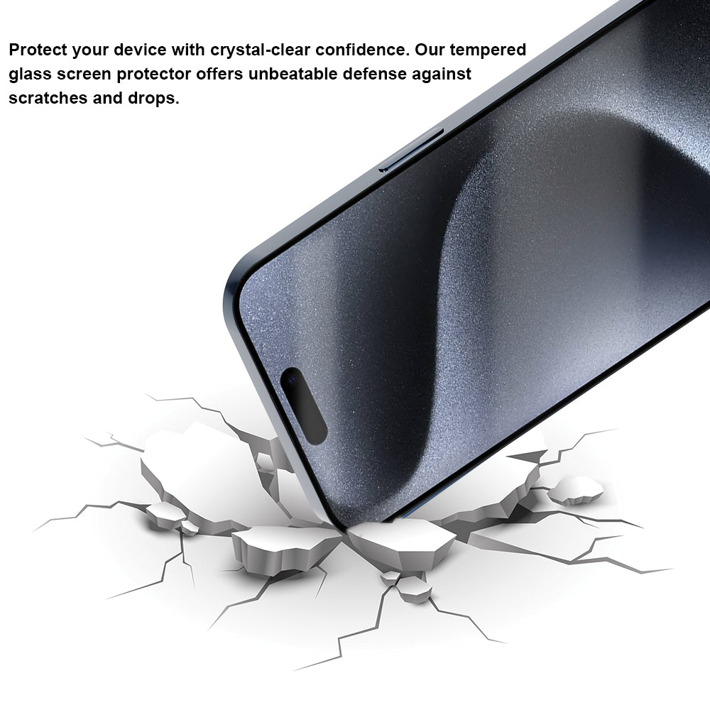 iPhone 15, 15 Pro, 15 Plus, 15 Pro Max Screen Protectors, Military-Grade Protection Full Coverage, Anti-Fingerprint Ultra HD iPhone 15, 15 Pro, 15 Plus, 15 Pro Max Screen Protectors, Military-Grade Protection Full Coverage, Anti-Fingerprint Ultra HD